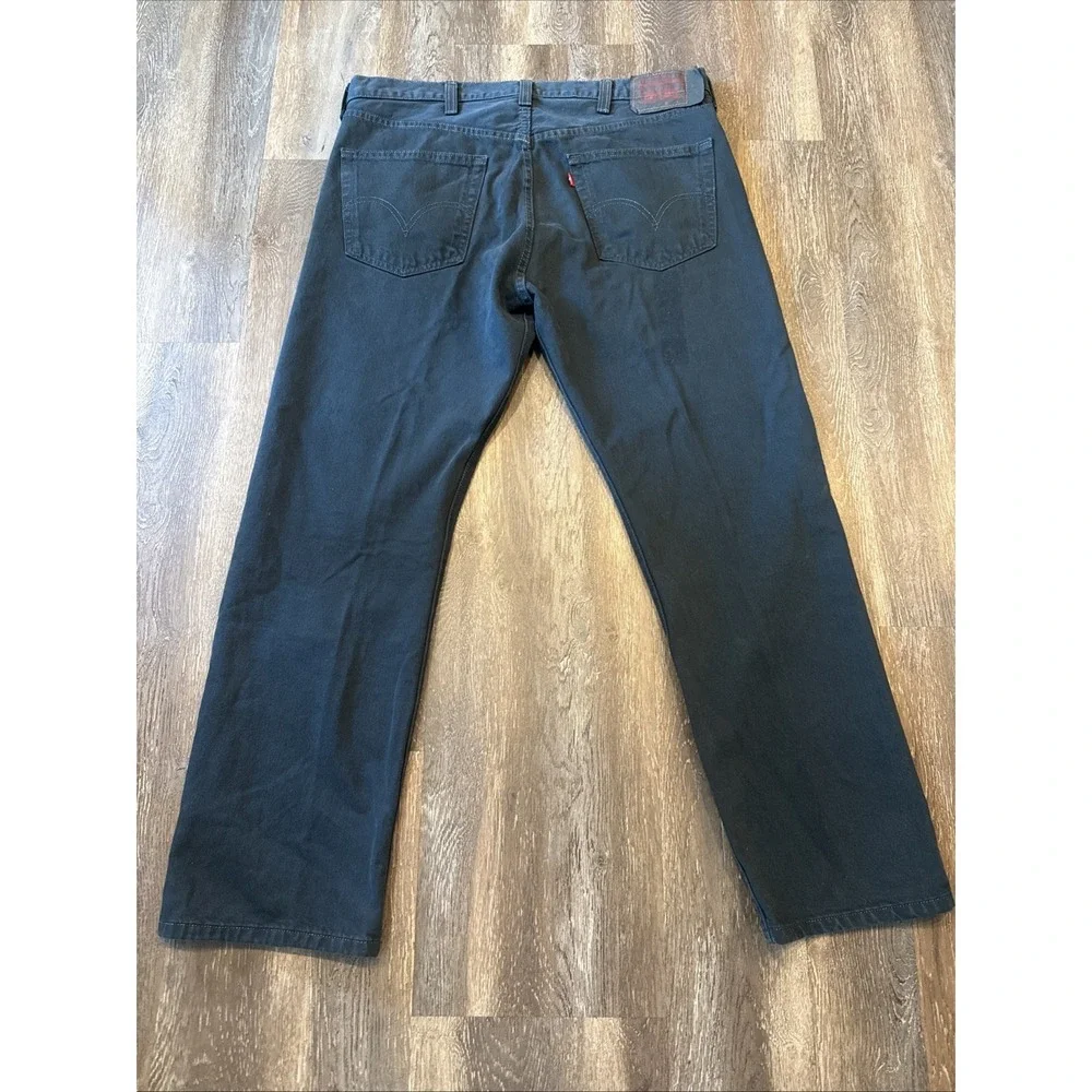 Levis Original 501 Straight Leg Button Fly Men's 38x30 Charcoal